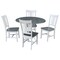 International Concepts Round 42 in. Dual Drop Leaf Dining Table with 4 Splat Back Chairs - 5 Piece Dining Set, 42 in W K05-42DP-C10-4 - alternate 1